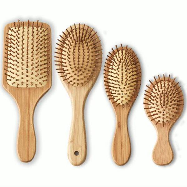 Premium houten bamboe haarborstel