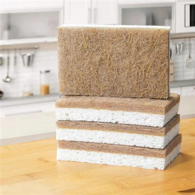Composteerbare cellulose kokosnoot Walnut Scrubber Sponge