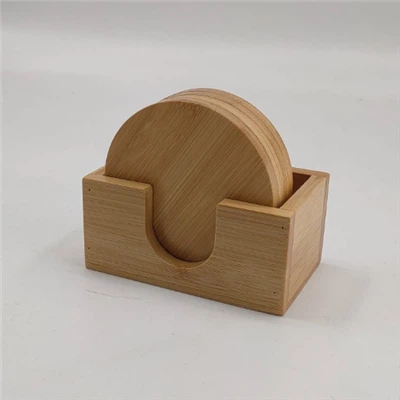 Natural Bamboo Coaster, 6- stuk Coaster Set
